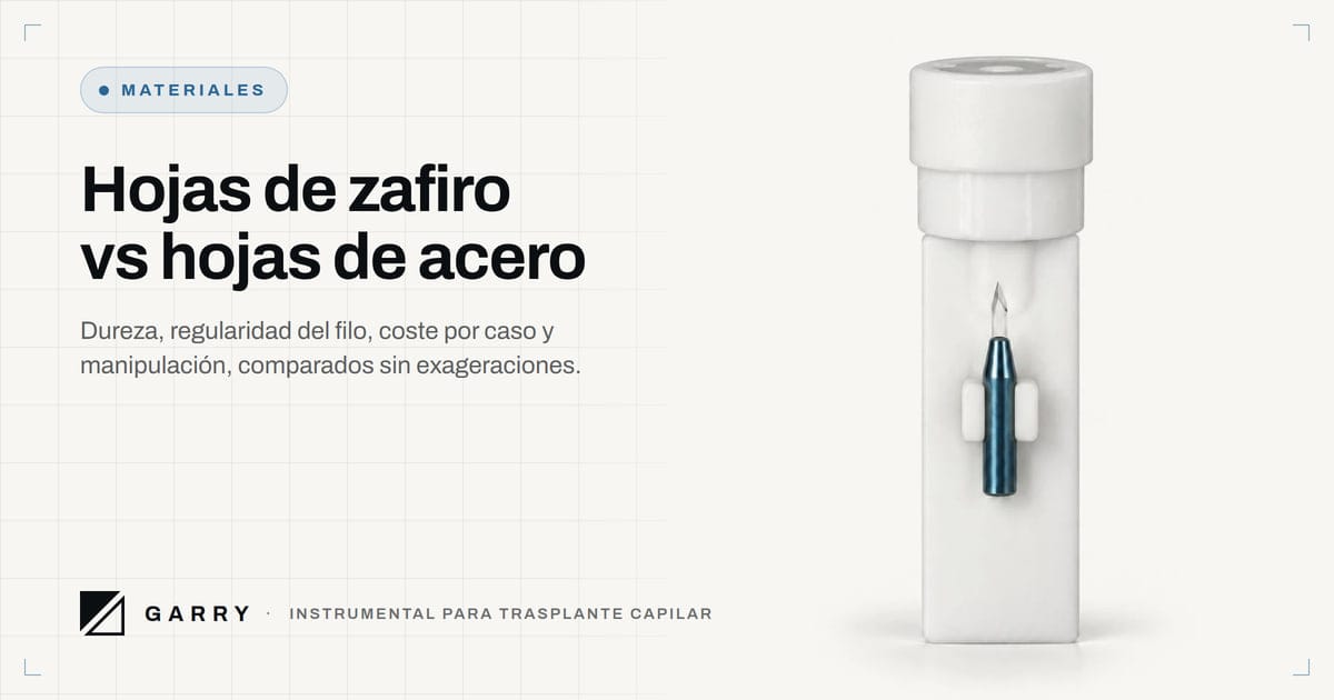 Hojas de zafiro vs hojas de acero - la hoja de zafiro Garry en su envase