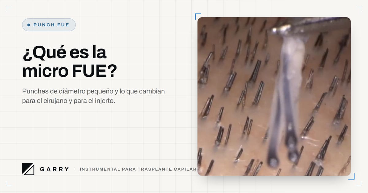 ¿Qué es la micro FUE? - injerto de unidad folicular levantado con pinzas tras la incisión