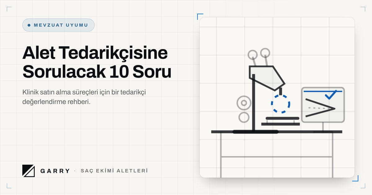 Alet Tedarikçisine Sorulacak 10 Soru - tek tek kontrol istasyonunun çizimi