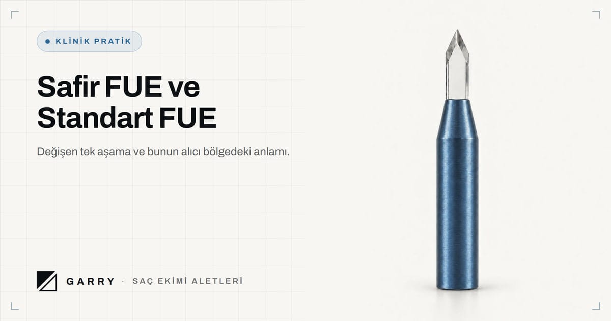 Safir FUE ve Standart FUE - Garry safir bıçağın stüdyo fotoğrafı