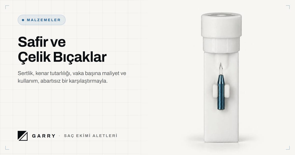 Safir ve Çelik Bıçaklar - ambalajı içinde Garry safir bıçak
