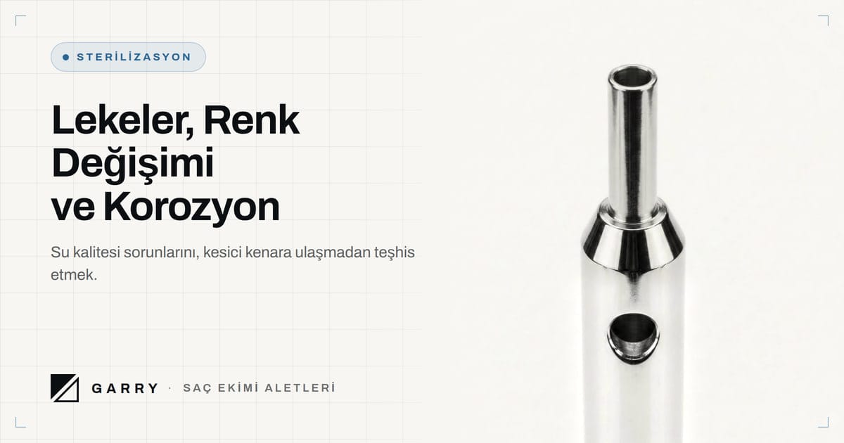 Lekeler, Renk Değişimi ve Korozyon - Garry punch kesici ucunun yakın çekimi