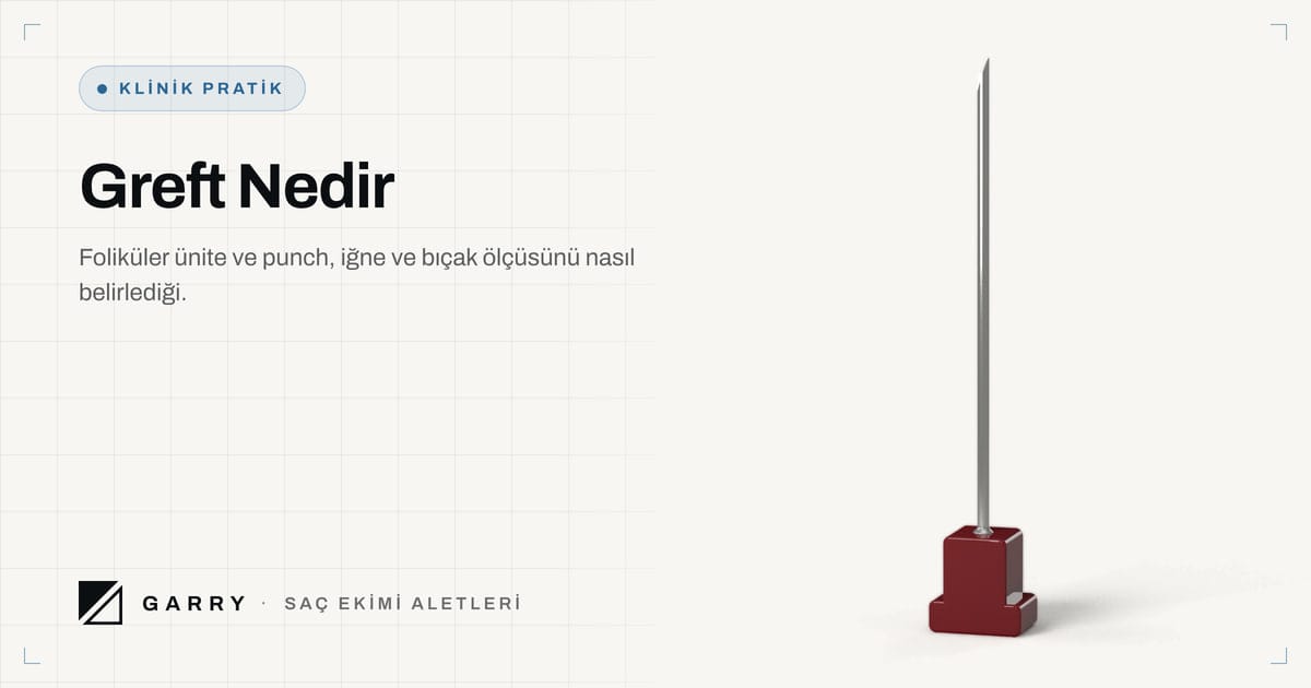 Greft Nedir - kırmızı göbekli Garry DHI İmplanter İğnesi'nin stüdyo fotoğrafı