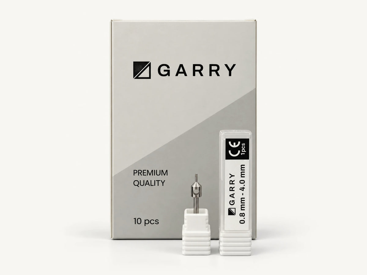 Garry Fue Punch packaging, box and tubes labelled with the size